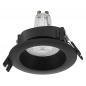 Preview: 5er Set OSRAM GU10 2,6W LED Spot Set Recess Einbaustrahler Schwarz 2700K IP20 -  Einbaudurchmesser 68mm, Einbautiefe 115mm