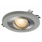 Preview: OSRAM Concrete Spot GU10 Bright 4,5W Satin Nickel Einbaustrahler IP20 - Einbaudurchmesser 68mm, Einbautiefe 115mm