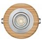 Preview: OSRAM Wood Spot GU10 Bright 4,5W Satin Nickel Einbaustrahler IP20 - Einbaudurchmesser 68mm, Einbautiefe 115mm