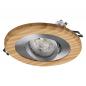 Preview: OSRAM Wood Spot GU10 Bright 4,5W Satin Nickel Einbaustrahler IP20 - Einbaudurchmesser 68mm, Einbautiefe 115mm