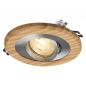 Preview: OSRAM Wood Spot GU10 Bright 4,5W Satin Nickel Einbaustrahler IP20 - Einbaudurchmesser 68mm, Einbautiefe 115mm