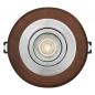 Preview: OSRAM Wood Spot GU10 Dark 4,5W Satin Nickel Einbaustrahler IP20  - Einbaudurchmesser 68mm, Einbautiefe 115mm
