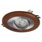 Preview: OSRAM Wood Spot GU10 Dark 4,5W Satin Nickel Einbaustrahler IP20  - Einbaudurchmesser 68mm, Einbautiefe 115mm