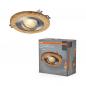 Preview: OSRAM Wood Spot GU10 Bright 4,5W Satin Nickel Einbaustrahler IP20 - Einbaudurchmesser 68mm, Einbautiefe 115mm