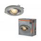 Preview: OSRAM Concrete Spot GU10 Bright 4,5W Satin Nickel Einbaustrahler IP20 - Einbaudurchmesser 68mm, Einbautiefe 115mm