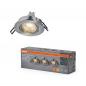 Preview: 3er Set OSRAM GU10 3,7W LED Spot Set Recess Click Dim Satin Nickel 2700K IP20 Einbaustrahler -  Einbaudurchmesser 68mm, Einbautiefe 100mm
