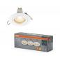 Preview: 3er Set OSRAM GU10 4,5W LED Spot Set Recess Click Einbaustrahler Weiß 2700K IP20  -  Einbaudurchmesser 60mm, Einbautiefe 100mm
