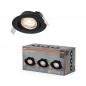 Preview: 3er Set OSRAM LED Spot Set Recess Simple DIM 4,9W 827 40° Schwarz Einbaustrahler - Einbaudurchmesser 75mm, Einbautiefe 40mm