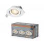 Preview: 3er Set OSRAM Spot Set Recess Adjustable 4,9W 827 36° Weiß LED Einbaustrahler - Einbaudurchmesser 75mm, Einbautiefe 40mm