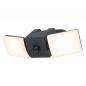 Preview: OSRAM ENDURA Style USB Volt 2 Flood Adjustable Sensor IP54 Dark Grey Akku Außenstrahler