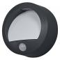 Preview: OSRAM ENDURA Style USB Wall Step Round Sensor IP44 Dark Grey Akku
