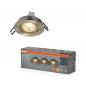 Preview: 3er Set OSRAM GU10 4,5W LED Spot Set Recess Click Grünes Messing 2700K IP20 Einbaustrahler -  Einbaudurchmesser 68mm, Einbautiefe 100mm