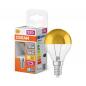 Preview: OSRAM E14 LED Superstar Classic P Mirror COB 3,4W warmweiß 400lm Gold – dimmbar