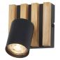 Preview: OSRAM Spot Acoustic GU10 LED Spot Leuchte Industrial Style Schwarz Holz IP20