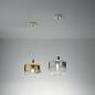 Preview: Cathy Pendelleuchte transparent mit Farbverlauf gold geblasenes Glas von Fabas Luce