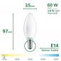 Preview: Philips E14 LED Frosted Kerzenlampe 3,8W wie 60W warmweisses Licht Ultra Efficient