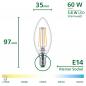 Preview: Philips E14 LED Filament-Kerzenlampe 3,8W wie 60W warmweisses Licht Ultra Efficient