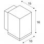Preview: SLV 1003417 ENOLA SQUARE M single LED Außenwandleuchte anthrazit umschaltbar 3000/4000K