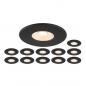 Preview: SLV 1007271 Set bestehend aus 12 x 1007095 UNIVERSAL DOWNLIGHT PHASE IP65 38° und 1007096 UNIVERSAL DOWNLIGHT cover IP65 schwarz rund