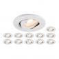 Preview: SLV 1007274 Set bestehend aus 12x 1007090 UNIVERSAL DOWNLIGHT MOVE PHASE IP20 38° und 1007092 UNIVERSAL DOWNLIGHT cover IP20 weiß rund
