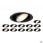 Preview: SLV 1008066 Set bestehend aus 12 x UNIVERSAL DOWNLIGHT PHASE IP20 38°, starr/schwenkbar, ohne Abdeckung