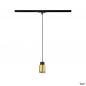 Preview: SLV 1008255 PURI 2.0 Tube, 1~ Pendelleuchte, GU10, Pendellänge 200 cm, 1x max. 6 W, schwarz / gold