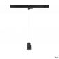 Preview: SLV 1008275 PURI 2.0 Tube, 3~ Pendelleuchte, GU10, Pendellänge 200 cm, 1x max. 6 W, schwarz