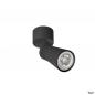 Preview: SLV 1008288 PURI 2.0 Cone, Wand- und Deckenaufbauleuchte, 1x max. 6 W GU10, schwarz