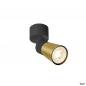 Preview: SLV 1008289 PURI 2.0 Cone, Wand- und Deckenaufbauleuchte, 1x max. 6 W GU10, schwarz / gold
