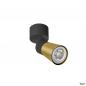 Preview: SLV 1008289 PURI 2.0 Cone, Wand- und Deckenaufbauleuchte, 1x max. 6 W GU10, schwarz / gold