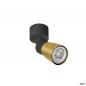 Preview: SLV 1008293 PURI 2.0 Dome, Wand- und Deckenaufbauleuchte, 1x max. 6 W GU10, schwarz / gold