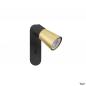 Preview: SLV 1008301 PURI 2.0 Cone, Wand- und Deckenaufbauleuchte, Schalter, rechteckig, 1x max. 6 W GU10, schwarz / gold