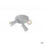 Preview: SLV 1008339 PURI 2.0 Cone, Wand- und Deckenaufbauleuchte, rund, 3 x max. 6 W GU10, grau
