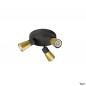Preview: SLV 1008341 PURI 2.0 Dome, Wand- und Deckenaufbauleuchte, rund, 3 x max. 6 W GU10, schwarz / gold