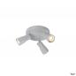 Preview: SLV 1008343 PURI 2.0 Dome, Wand- und Deckenaufbauleuchte, rund, 3 x max. 6 W GU10, grau