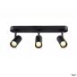 Preview: SLV 1008708 NOBLO®, Wand- und Deckenaufbauleuchte, triple, rund, 2000-3000 K, 22 W, Dim-to-Warm, PHASE, 36°, schwarz