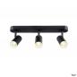 Preview: SLV 1008708 NOBLO®, Wand- und Deckenaufbauleuchte, triple, rund, 2000-3000 K, 22 W, Dim-to-Warm, PHASE, 36°, schwarz