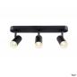Preview: SLV 1008720 NOBLO®, Wand- und Deckenaufbauleuchte, triple, rund, 2700 K, 19 W, PHASE, 32°, schwarz
