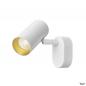 Preview: SLV 1008703 NOBLO®, Wand- und Deckenaufbauleuchte, single, rund, 2000-3000 K, 8 W, Dim-to-Warm, PHASE, 36°, weiß