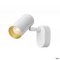 Preview: SLV 1008715 NOBLO®, Wand- und Deckenaufbauleuchte, single, rund, 2700 K, 6 W, PHASE, 32°, weiß