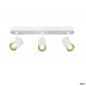 Preview: SLV 1008705 NOBLO®, Wand- und Deckenaufbauleuchte, triple, rund, 2000-3000 K, 22 W, Dim-to-Warm, PHASE, 36°, weiß