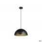 Preview: SLV 1008536 FORCHINI M 40, Pendelleuchte, E27, Pendellänge 150 cm, 1x max. 40 W, matt schwarz / matt gold