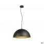 Preview: SLV 1008537 FORCHINI M 50, Pendelleuchte, E27, Pendellänge 150 cm, 1x max. 40 W, matt schwarz / matt gold