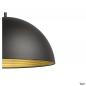 Preview: SLV 1008537 FORCHINI M 50, Pendelleuchte, E27, Pendellänge 150 cm, 1x max. 40 W, matt schwarz / matt gold