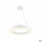 Preview: SLV 1008592 MEDO® RING 60, Pendelleuchte, Pendellänge 300 cm, 3000/4000 K, 110°, PHASE, weiß