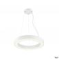 Preview: SLV 1008592 MEDO® RING 60, Pendelleuchte, Pendellänge 300 cm, 3000/4000 K, 110°, PHASE, weiß