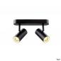 Preview: SLV 1008713 NOBLO®, Wand- und Deckenaufbauleuchte, double, rund, 3000 K, 12 W, PHASE, 32°, schwarz