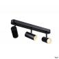 Preview: SLV 1008714 NOBLO®, Wand- und Deckenaufbauleuchte, triple, rund, 3000 K, 19 W, PHASE, 32°, schwarz