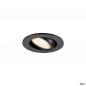 Preview: SLV 1009003 NEW TRIA® 45, DL, rund, Deckeneinbauleuchte, 2700 K, 24°, schwarz
