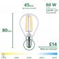 Preview: Philips E14 LED Filament-Lampe Tropfenform 3,8W wie 60W warmweisses Licht Ultra Efficient
